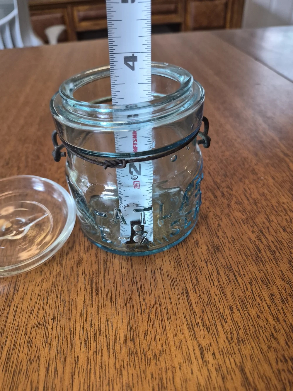 Vintage- Atlas E-Z Seal  Blue Glass Food Storage Jar‎ with Lid